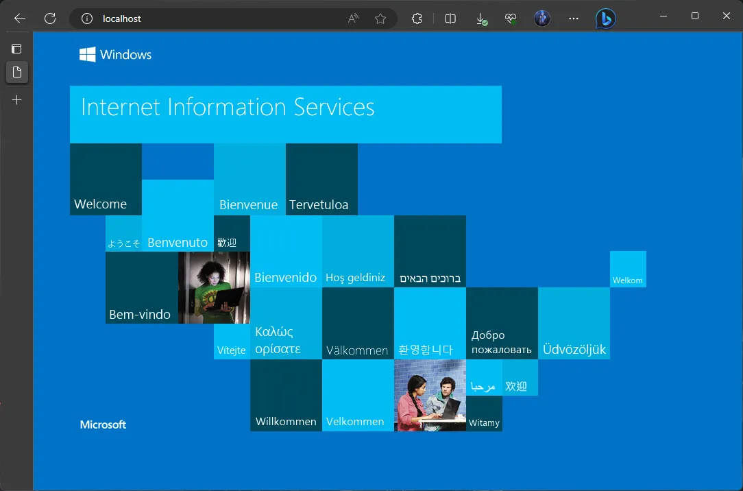 Default IIS page