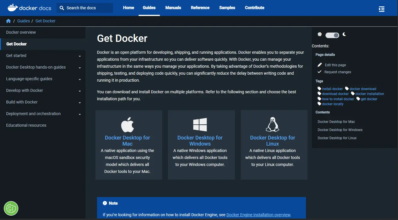 Docker Download Page
